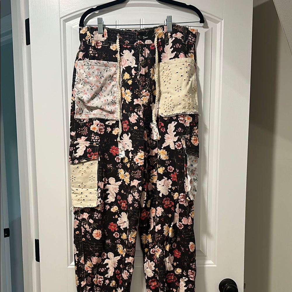 POL Floral Patchwork Pants